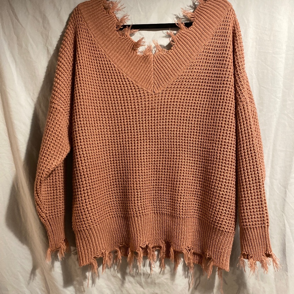 Pink long sleeve sweater